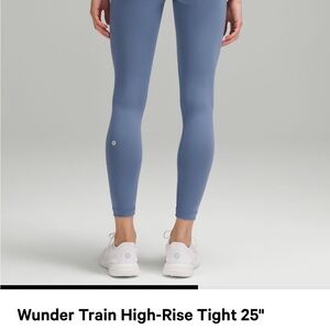 Lululemon size 12 blue leggings wonder yoga cropped baby soft stretchy thin